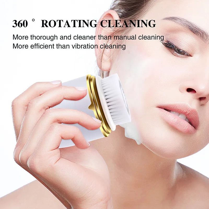 Electric facial cleansing brush