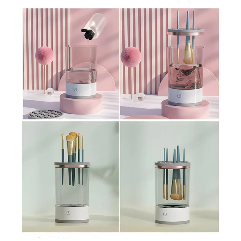 Makeup brush cleaning machine